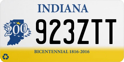 IN license plate 923ZTT