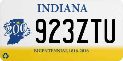 IN license plate 923ZTU