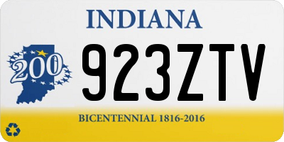 IN license plate 923ZTV