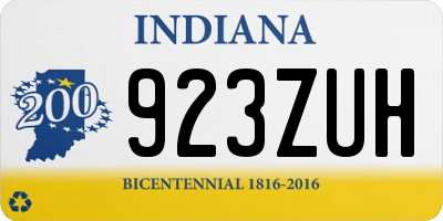 IN license plate 923ZUH
