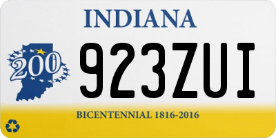 IN license plate 923ZUI