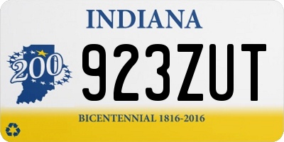 IN license plate 923ZUT