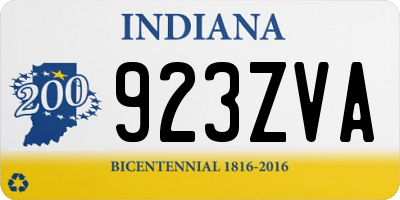 IN license plate 923ZVA