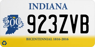 IN license plate 923ZVB