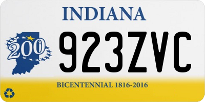 IN license plate 923ZVC
