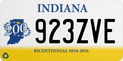 IN license plate 923ZVE
