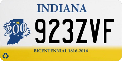 IN license plate 923ZVF