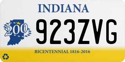 IN license plate 923ZVG