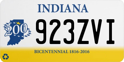 IN license plate 923ZVI