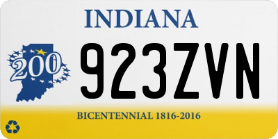 IN license plate 923ZVN