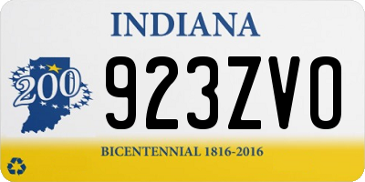 IN license plate 923ZVO