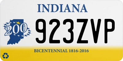 IN license plate 923ZVP