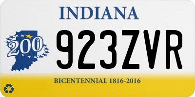 IN license plate 923ZVR