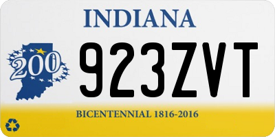 IN license plate 923ZVT