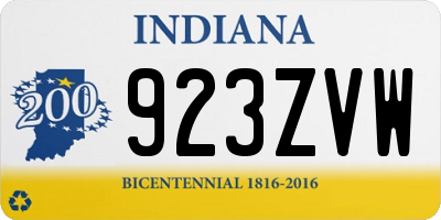 IN license plate 923ZVW