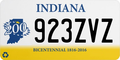IN license plate 923ZVZ