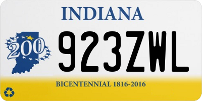IN license plate 923ZWL