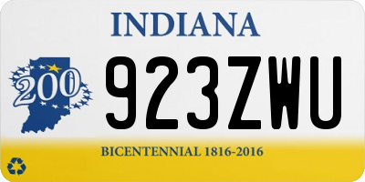 IN license plate 923ZWU