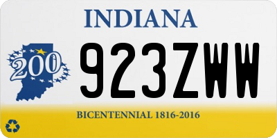 IN license plate 923ZWW