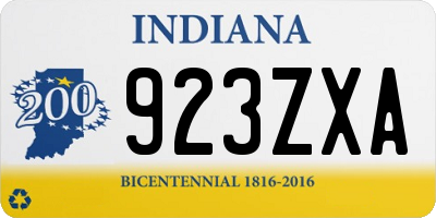IN license plate 923ZXA