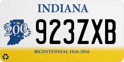 IN license plate 923ZXB