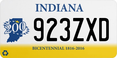 IN license plate 923ZXD