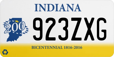 IN license plate 923ZXG