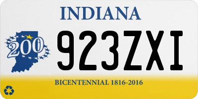 IN license plate 923ZXI