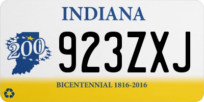 IN license plate 923ZXJ