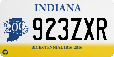 IN license plate 923ZXR