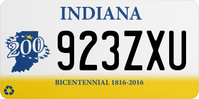 IN license plate 923ZXU