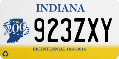IN license plate 923ZXY