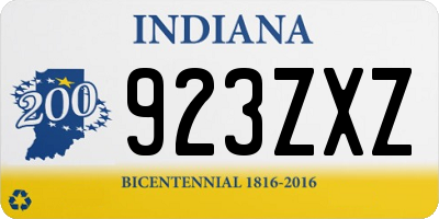 IN license plate 923ZXZ