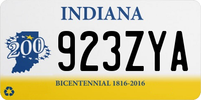 IN license plate 923ZYA