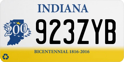 IN license plate 923ZYB