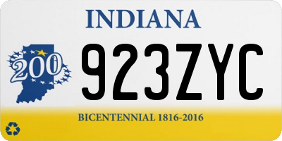IN license plate 923ZYC