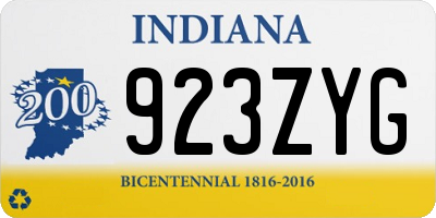IN license plate 923ZYG
