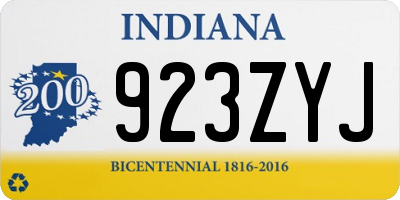 IN license plate 923ZYJ