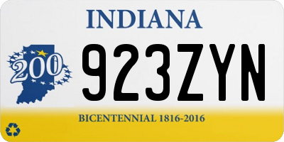 IN license plate 923ZYN