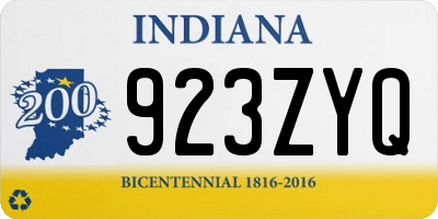 IN license plate 923ZYQ