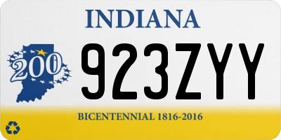 IN license plate 923ZYY