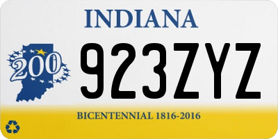 IN license plate 923ZYZ