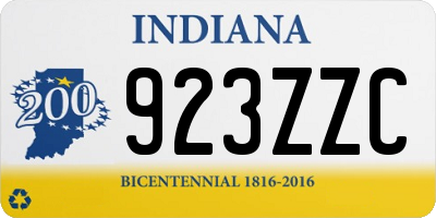 IN license plate 923ZZC