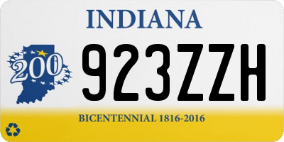 IN license plate 923ZZH