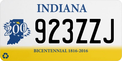 IN license plate 923ZZJ