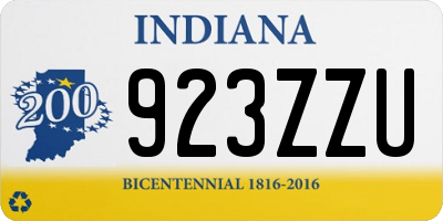 IN license plate 923ZZU