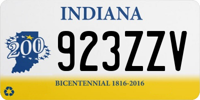 IN license plate 923ZZV