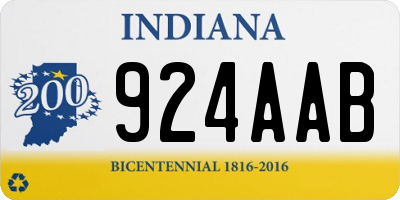 IN license plate 924AAB