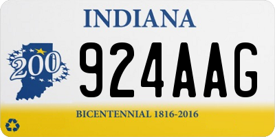 IN license plate 924AAG