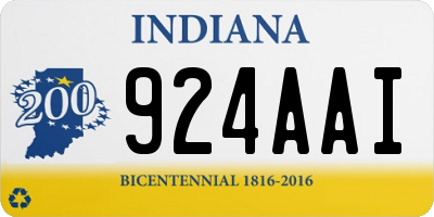 IN license plate 924AAI